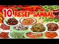 10 KREASI Resep Sambal Simple | 10 Simple Chili Recipe