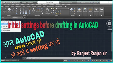 initial settings before drafting in autocad॥  AutoCAD workspace initial settings ॥ page setup #cad
