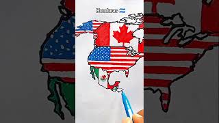 Draw Flag Map of Honduras 🇭🇳 #honduras #flag