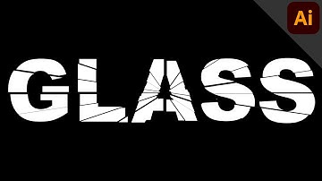 Broken glass text effect | Shattered text | ILLUSTRATOR TUTORIAL - TEXT EFFECT