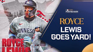 Royce Lewis hits the first home run of the Postseason!