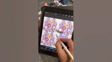 Seamless on procreate, patterns in procreate, repeat paper #shorts #procreate #seamlesspattern