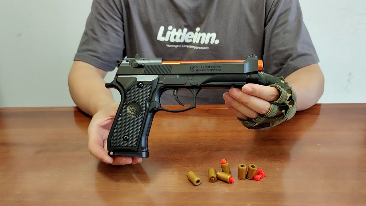 Beretta M92 Auto Shell Ejection Toy Gun Unboxing 2024 - Blowback Pistol