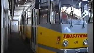 Uwe Koch: Tramvaj KT4 z Erfurtu ve vozovně Strašnice v říjnu 2000