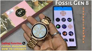 Fossil Gen 8 Diamond Watch | How To Connect | How to Set Wallpaper | Calling Enable | Full Set-up
