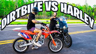 Harley Rider Calls Out Dirtbike Rider | Braap Vlogs