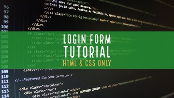 How to create a simple login form in HTML - Easy Tutorial