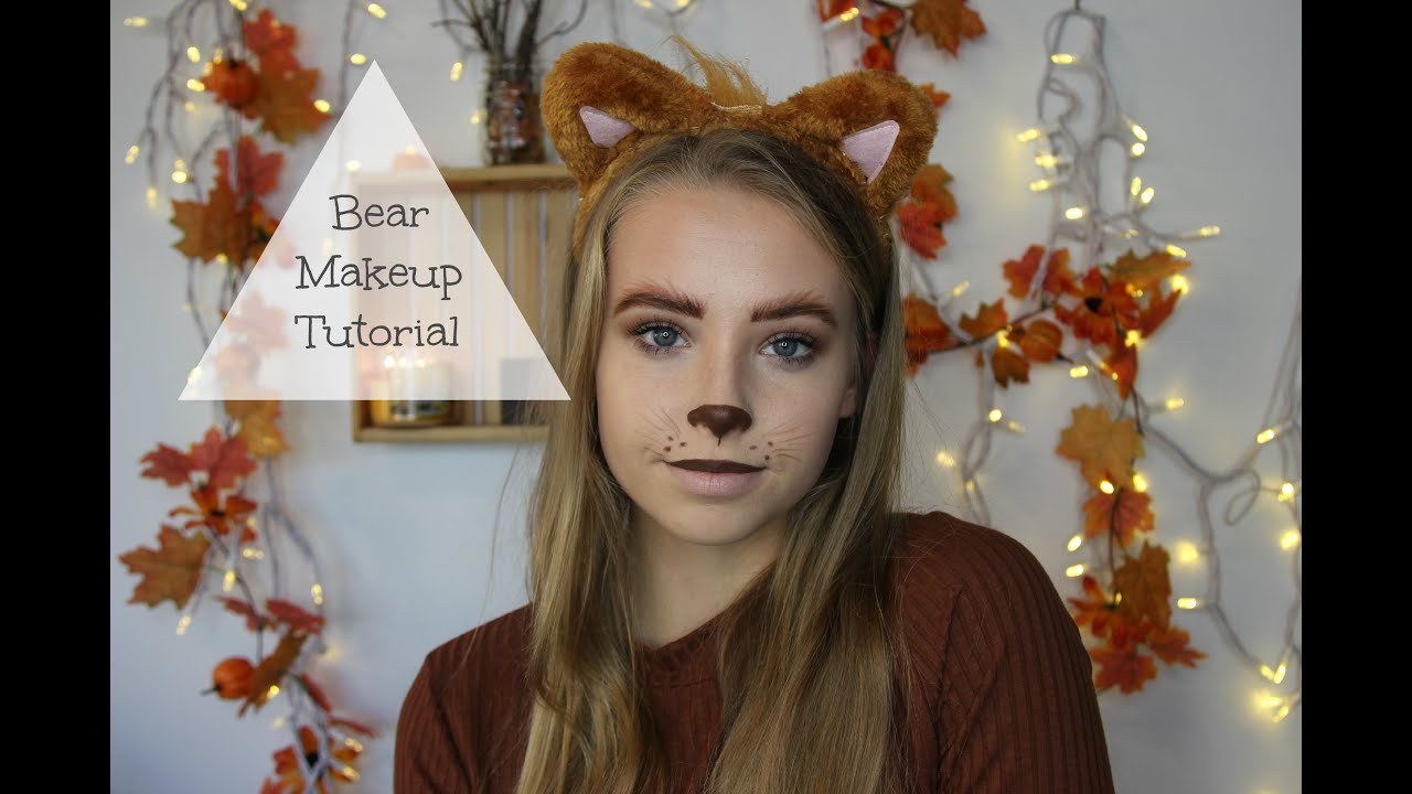 Easy Halloween Makeup Teddy Bear Kate Hall YouTube