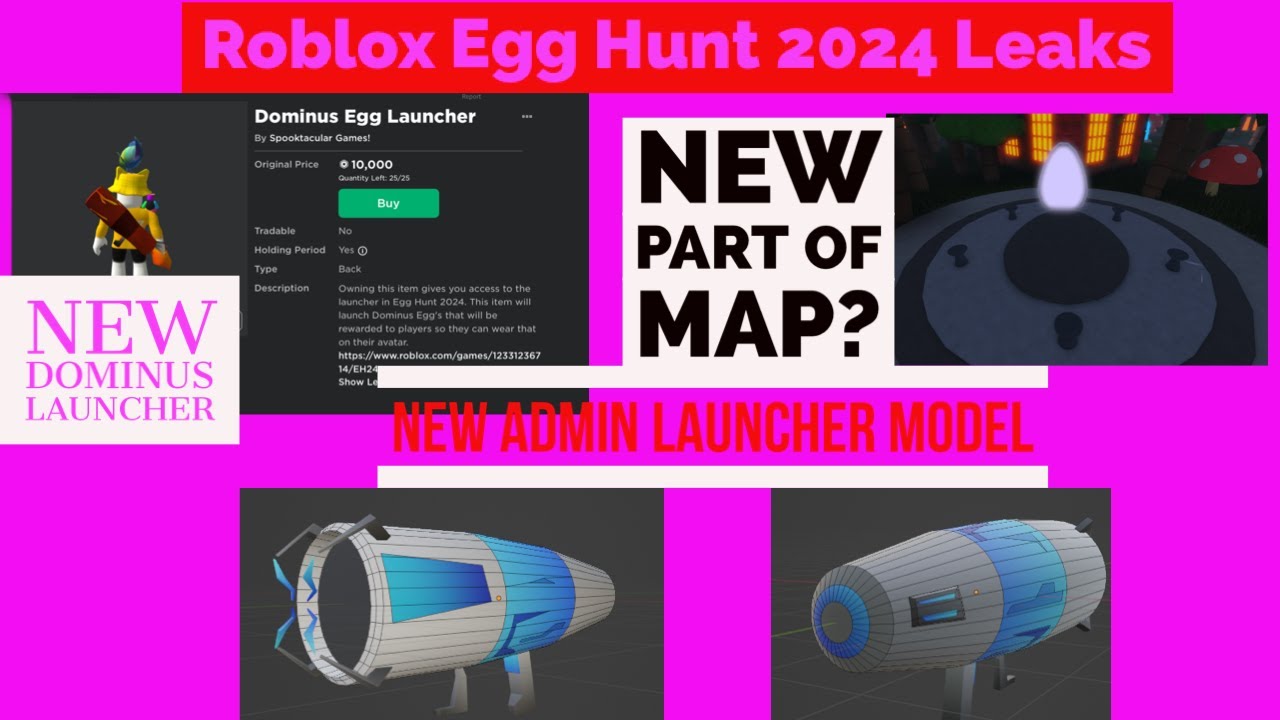 Roblox Egg Hunt 2024 Leaks (UGC ITEM, NEW PART OF MAP, ADMIN LAUNCHER