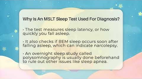 Why Is An MSLT Sleep Test Used For Diagnosis? - Sleep Apnea Support Network