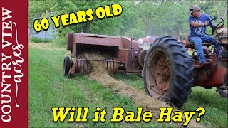 Testing out our 60 year old Hay Baler