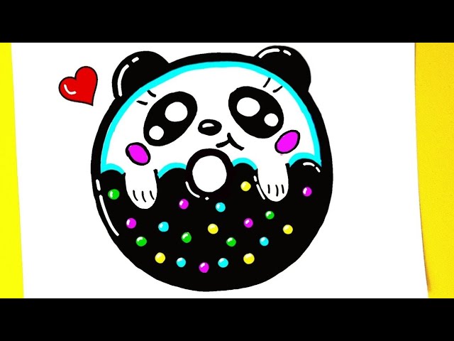 URSO PANDA FOFO Como desenhar panda bear donut cute, Dibujos Desenhos  Kawaii, Desenhos para Desenhar 