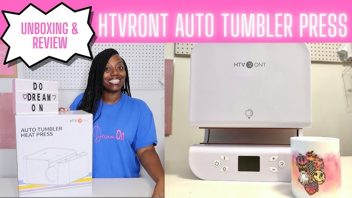 Unboxing And First Impressions Of The HTVRONT Auto Tumbler Heat Press Free  Style Wednesday 