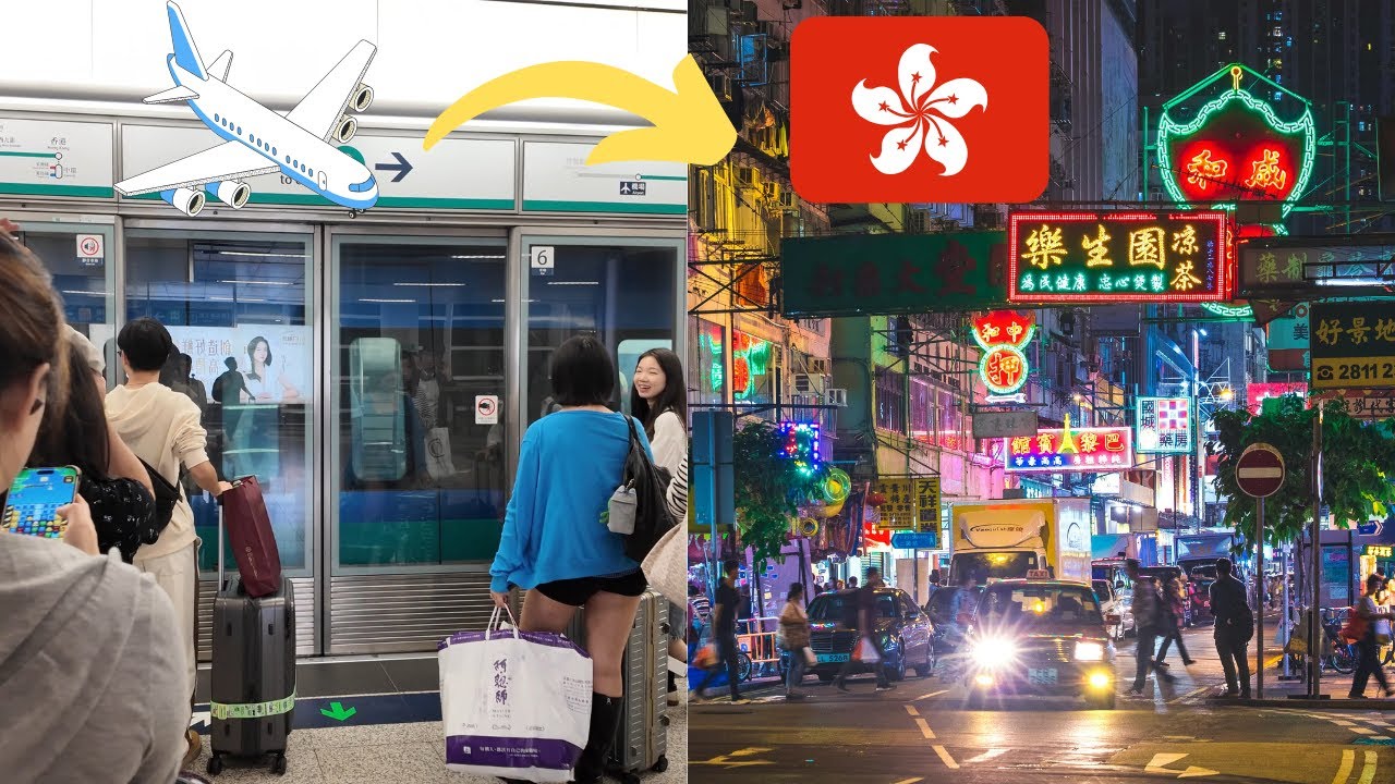 Full Trip Hong Kong Airport to Kowloon Tsim Sha Tsui (Immigration, Train Ride & Fare)