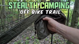 Stealth Camping Off Bike Trail / Carnivore Camping