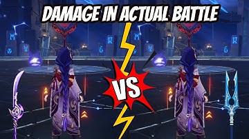 Engulfing Lightning VS The Catch R5 In Actual Battle Damage Comparison With C0 Raiden Shogun
