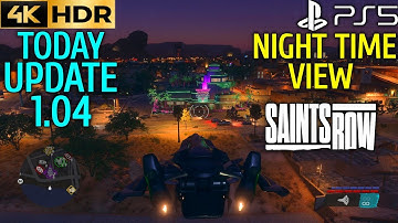Night Time City View Saints Row Today New Update 1.04 Patch PS5 Gameplay Walkthrough 4K 60FPS HDR