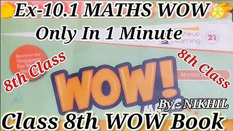 Class 8th Wow maths Book Ex-10.1#Wowmaths ch -10