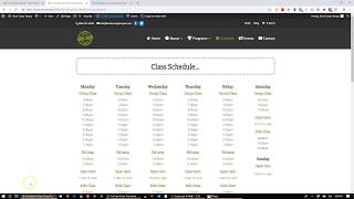 Change Class Schedule on WordPress Website