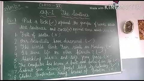 Class 6 - English Grammar - Chapter 1, Exercise 1 to 4