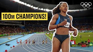 Women's 100m Athletics 🏃‍♀️ Last 5 Champions!