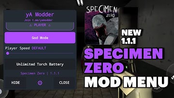 Specimen Zero v1.1.1 Mod Menu God Mode, Get All Items, Unlocked Store, No Ads and More | yA Modder