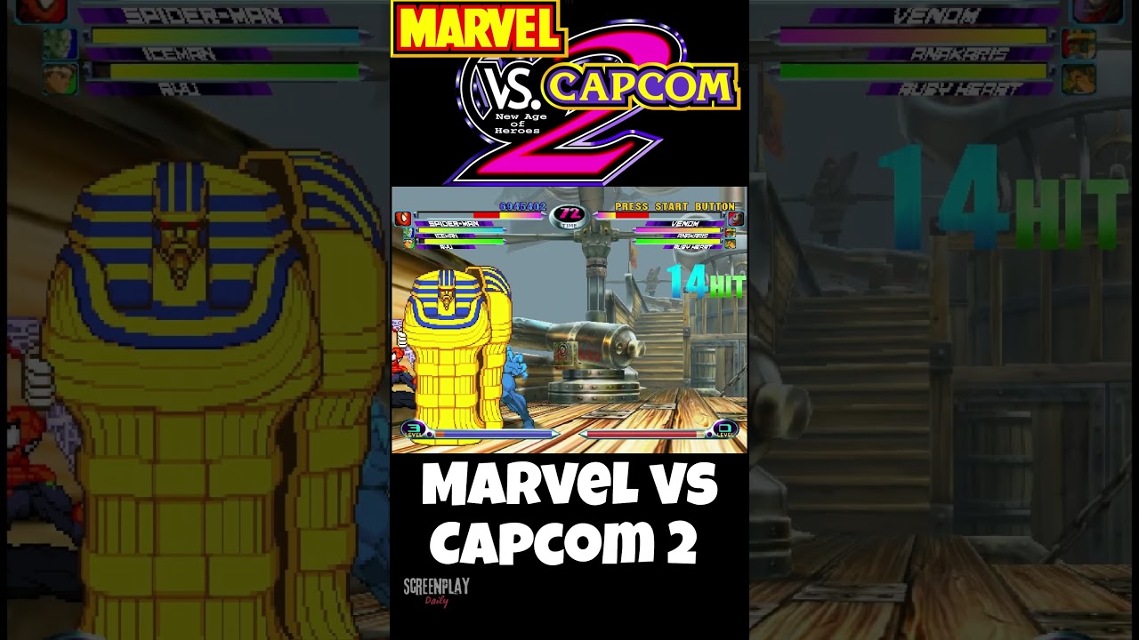 Marvel vs Capcom 2 Dreamcast Gameplay | Classic Arcade Fighting Action #gaming #shorts