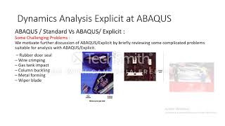 Episode 16 Dynamic Analysis in ABAQUS : Explicit Analysis –Part2