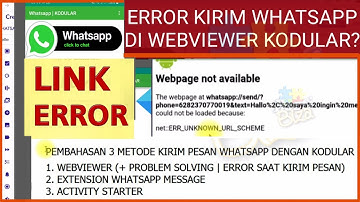 LINK WHATSAPP ERROR PADA WEBVIEWER? TUTORIAL KODULAR | Ini salahsatu solusinya