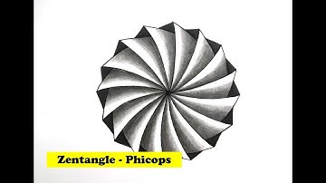 How to Draw | Zentangle Pattern | Phicops Circle | Time Lapse Video