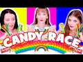 ASMR Candy Race With Sour Rainbow Candy ASMR Candy Race With Sour Rainbow Candy