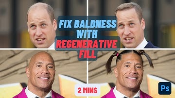 AI in Photoshop: How to Use Generative Fill for Hair Regrowth | Fix Male Pattern Baldness!