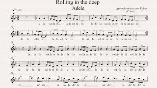 ROLLING IN THE DEEP: (flauta, violín, oboe...) (partitura con playback)