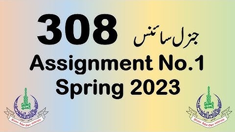 AIOU Code 308 Solved Assignment No.1 Spring 2023