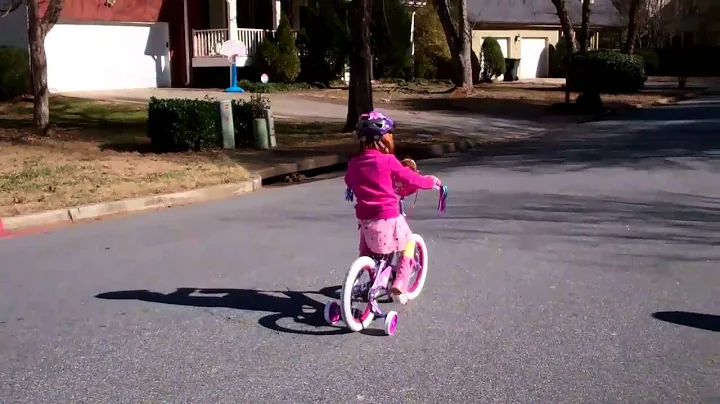 Madison Rawson riding her new bike