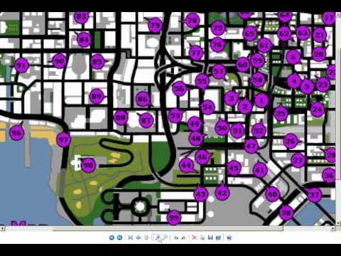 GTA san andreas grafitti map - YouTube