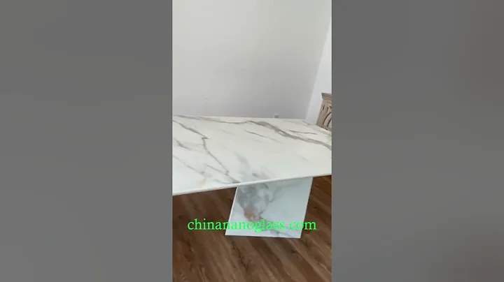 nano glass calacatta gold tabletop