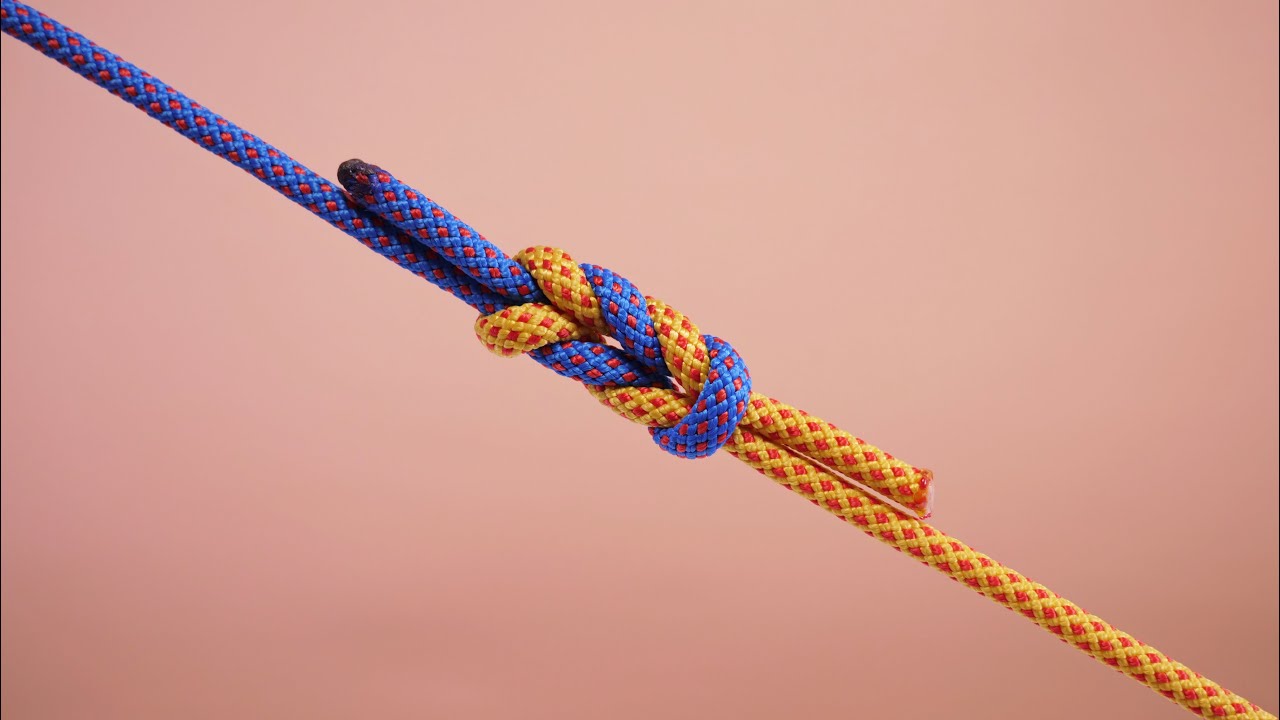 Strong Rope with a Knot and Telescope is, Stock Video