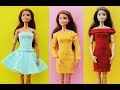 DIY Barbie Clothes Outfits Dress - Barbie Hacks - Dress Gown Skirt