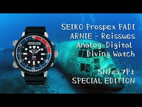 SEIKO Arnie | Arnie PADI Reissues SNJ027P1 SPECIAL EDITION Solar  Analog-Digital Diving Watch - YouTube