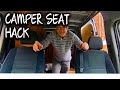 HOW TO MAKE Twin Passenger Seat INTO A SINGLE SEAT making a walkthrough Sprinter Camper Van