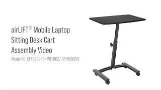 Seville Classics® | airLIFT® Mobile Laptop Sitting Desk Cart Assembly