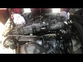 いすゞエルフTRGーNJR85Aのエンジンのインジェクター交換作業、ターボからもオイルが出ているので交換が必要か調べます。（トラックのエンジン整備）