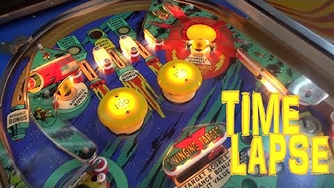 Time Lapse Of Shopping Out A 1976 Williams SPACE ODYSSEY Pinball Machine Playfield - Part 1