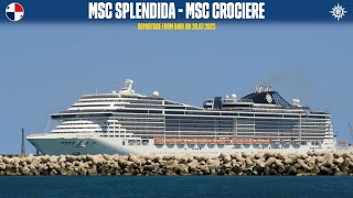 Departure of cruise ship MSC SPLENDIDA, Bari (MSC Crociere) - HD 1080p