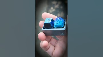 alt-f by pixel.co 💙 mechanic keyboard switch fidget toy in titanium - ritual master watcher keycap