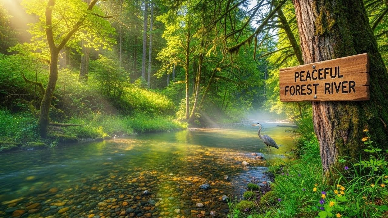 Peaceful River Sound Ambience 🌊 Gentle Flowing Water for Deep Sleep and Relaxation #400