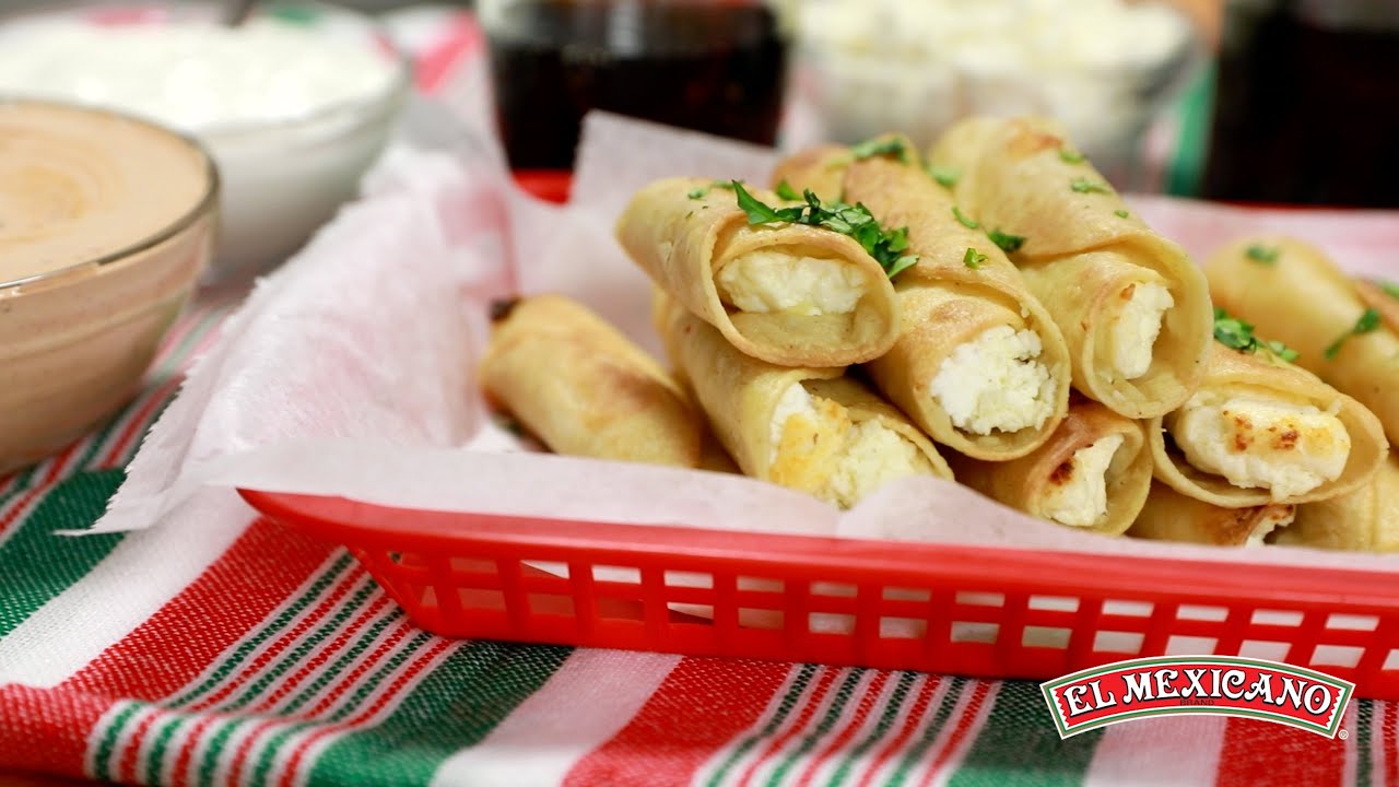 Tacos Dorados + Chipotle Crema Recipe YouTube