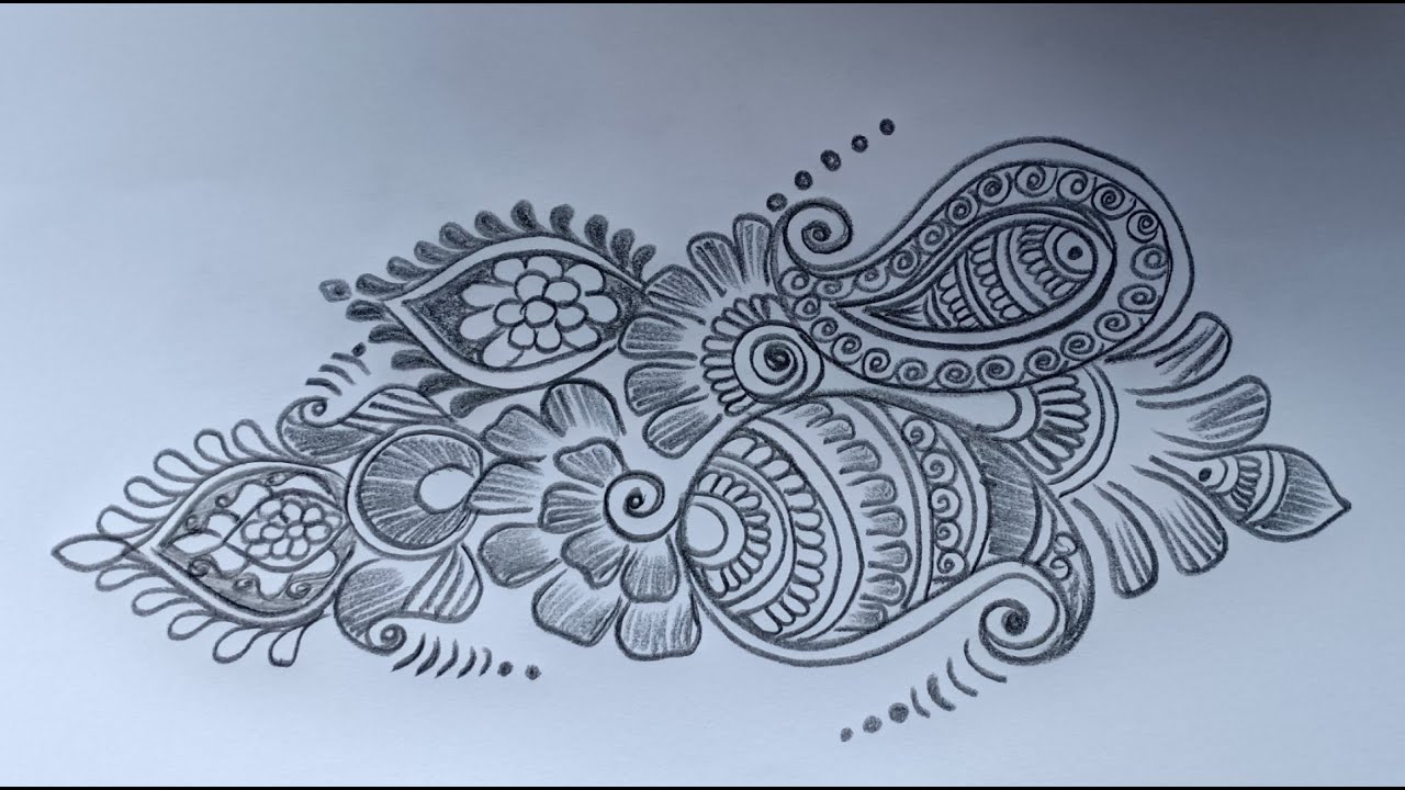 NEW MEHNDI DESIGN / PENCIL MEHNDI DESIGNS - YouTube