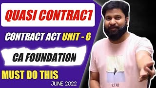 Quasi Contract in Indian Contract Act 1872 CA Foundation